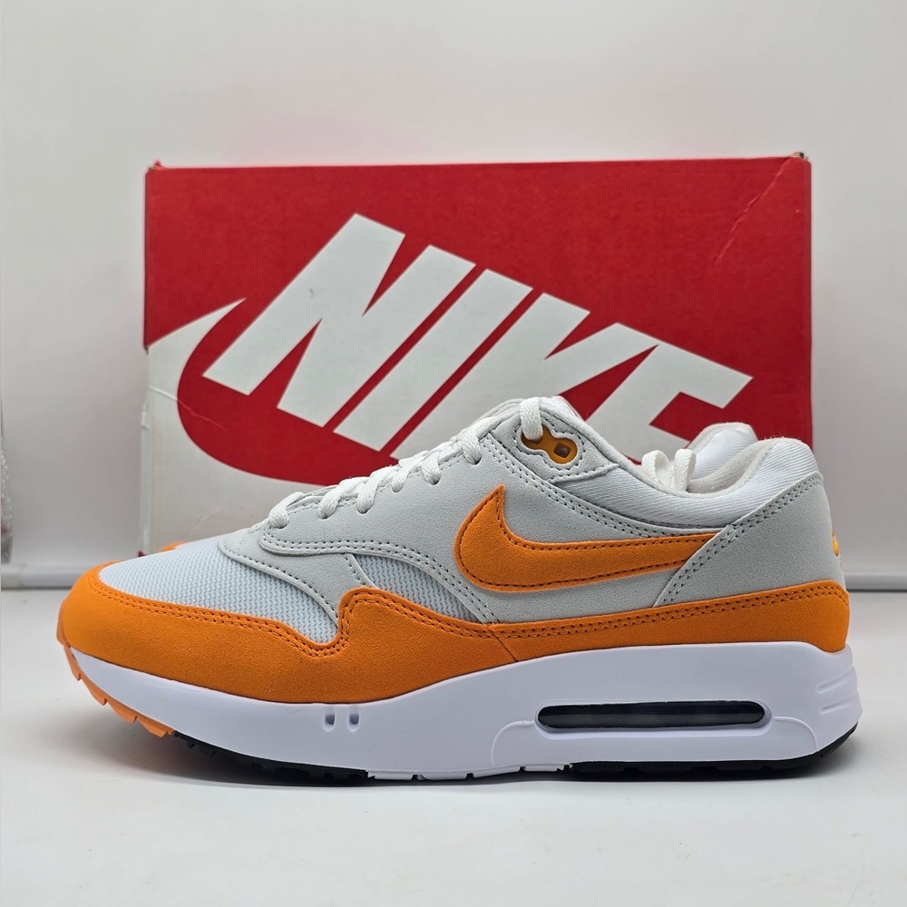 Men's Nike Air Max 1 86 OG "Golf Cleats" White Orange DV1403-118